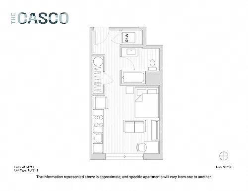 Floor plan The Casco - Little Diamond Island