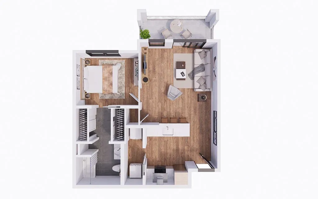 Floor plan 1X1 50
