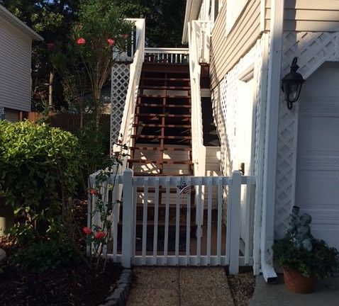 Gated Stairs from garage 