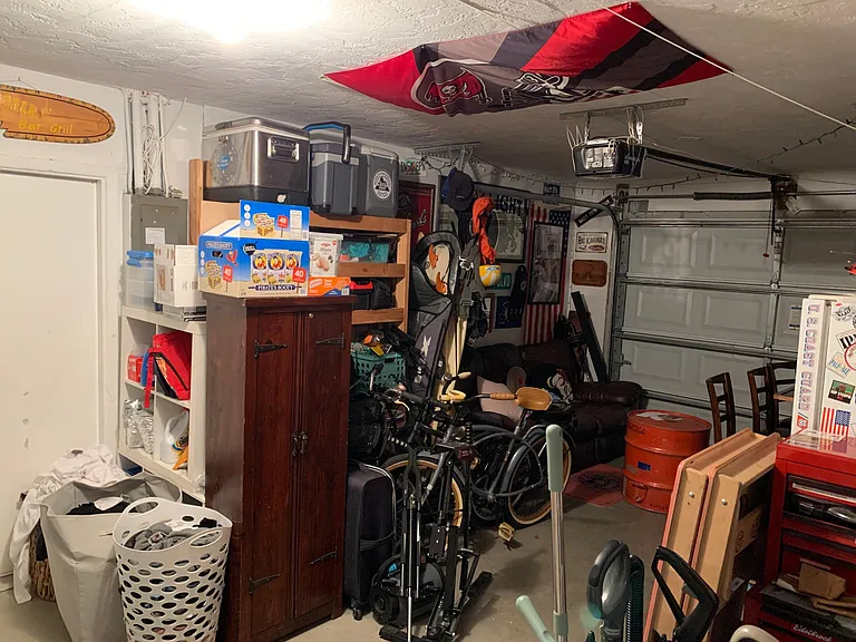 Carage with storage area