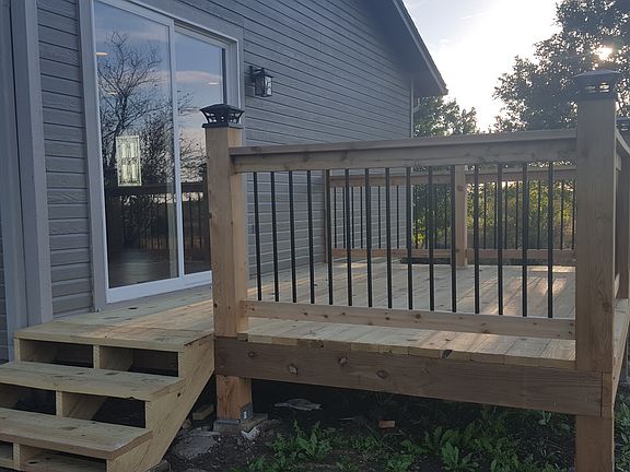 Brand new deck off of dining