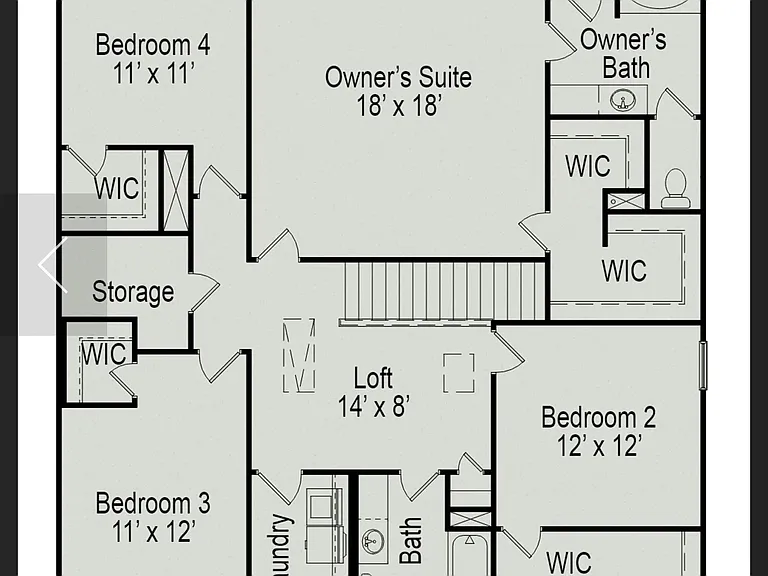 Upstairs floor plan