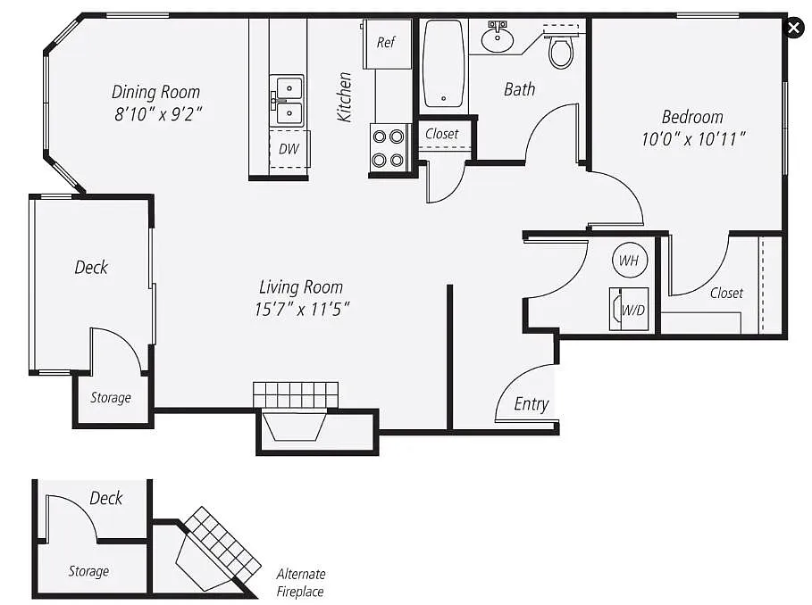 Floor plan 1x1L