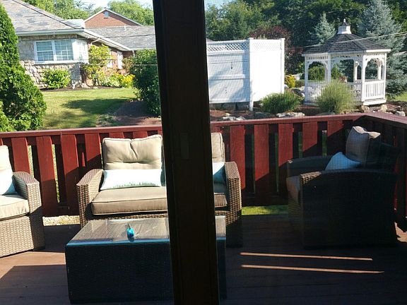 View of deck from the second level