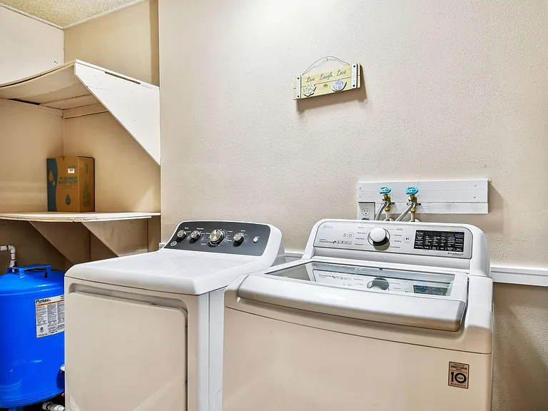 Indoor washer and dryer in laundry room