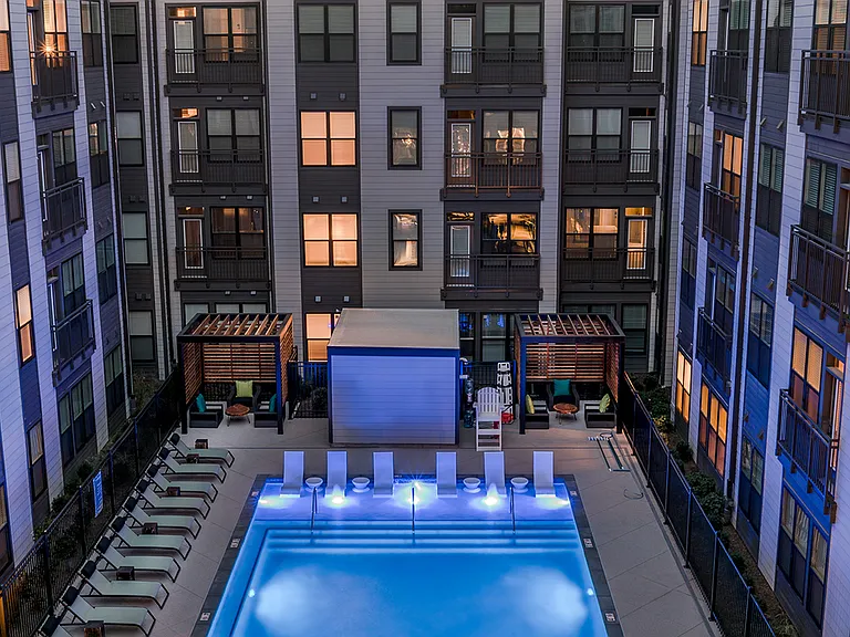 Salt-Water Pool at Dusk