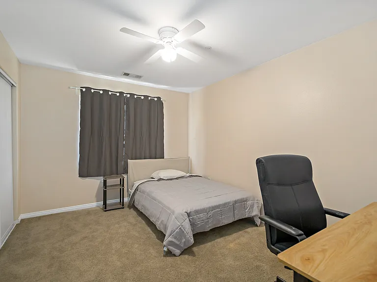 Private room with large closet, work area and blackout curtains!