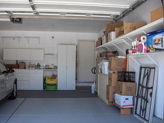 Roomy 2-car garage with storage