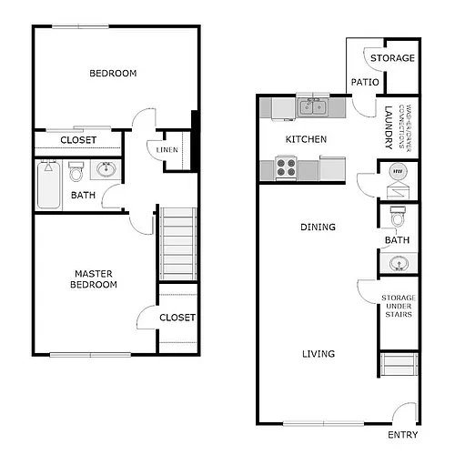 Floor plan 2 BED 1.5 BATH