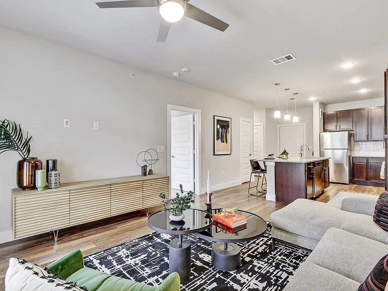 Ceiling fans in apartment homes.
