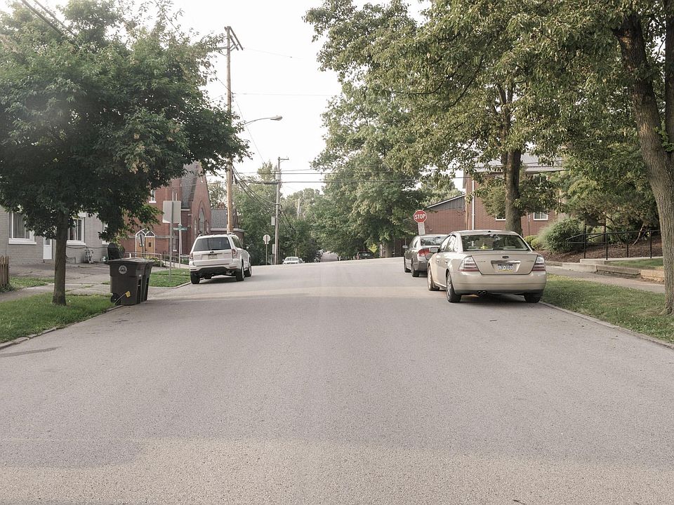 View down the road from the front of the property.