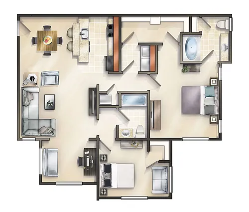 Floor plan The Franklin with Sunroom
