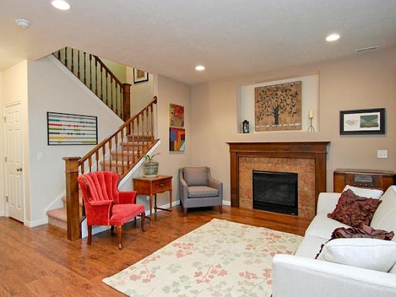 Gas fireplace in living room