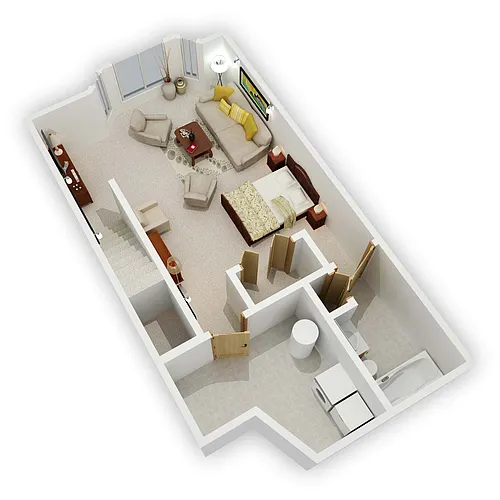 Floor plan Crestview (2BD + Den)