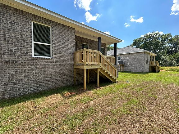 Back view with porch