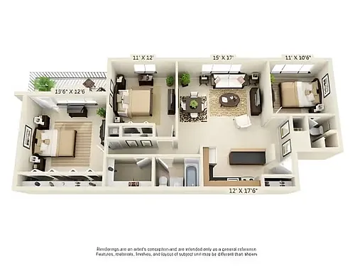 Floor plan 3 Bedrooms