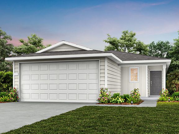 The Llano, a one-story home with 2-car garage, showing home exterior HC101