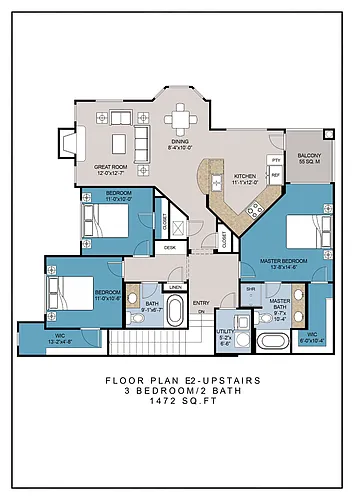 Floor plan E2 w/ Garage