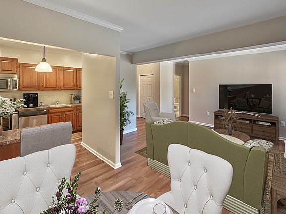 Breakfast Bar, Dining Room and Living Room