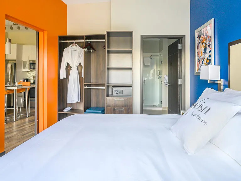 Custom Built in wardrobe with safe and iron and ironing board