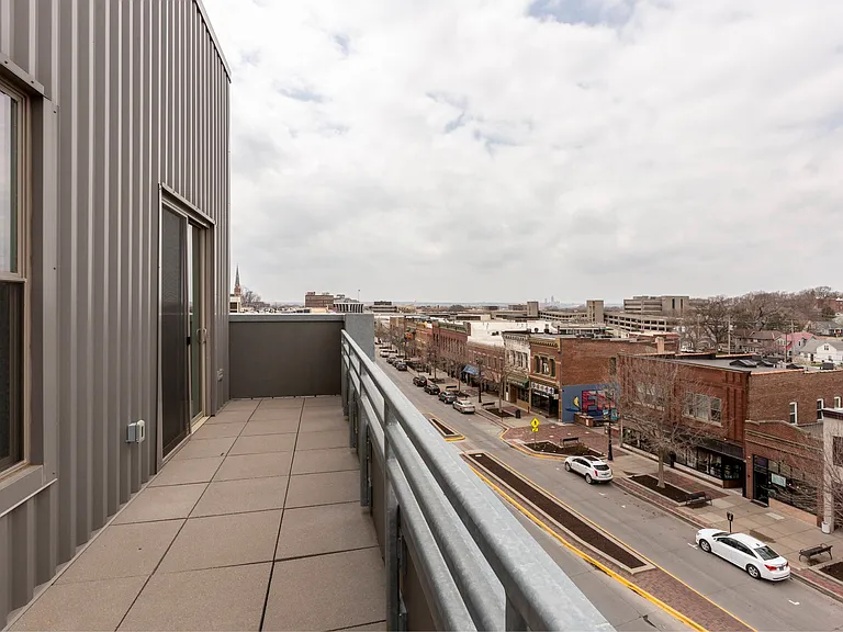 Large balcony at The Rise.