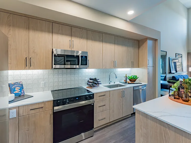 Kitchen and Living Room with Decor