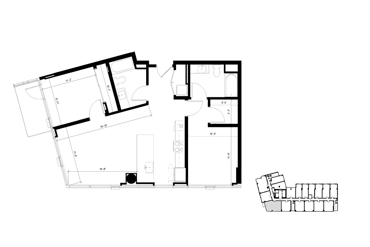 Floor plan C2 2 Bedroom