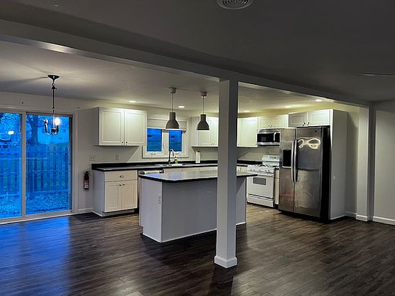 Open kitchen dining area