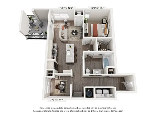 Floor plan 1C2 Delacroix