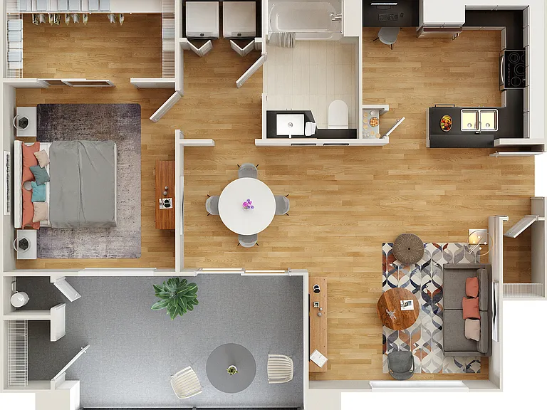 1x1 - 1 Bedroom 1 Bath 1x1 - 1 Bedroom 1 Bath