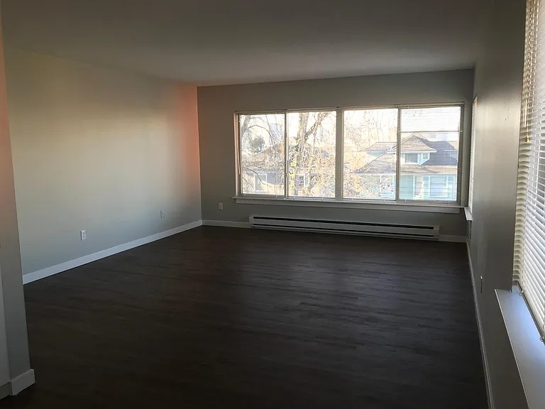 West and north facing living room