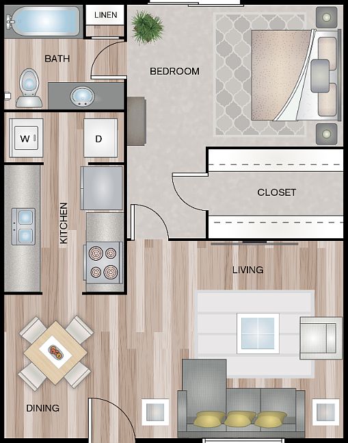 1 BEDROOM 1 BATH 800 SQFT