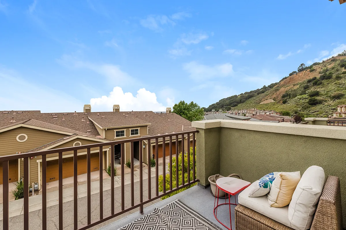 Private front balcony with Bay and hillside views - 6492 Bayview Dr