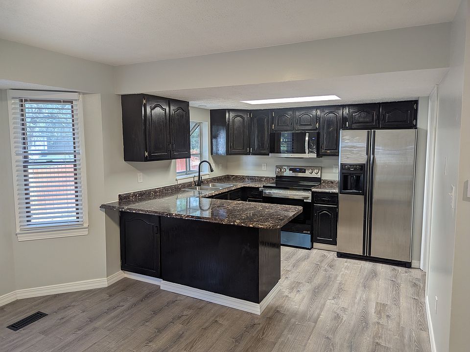 Kitchen as seen from the dining room.