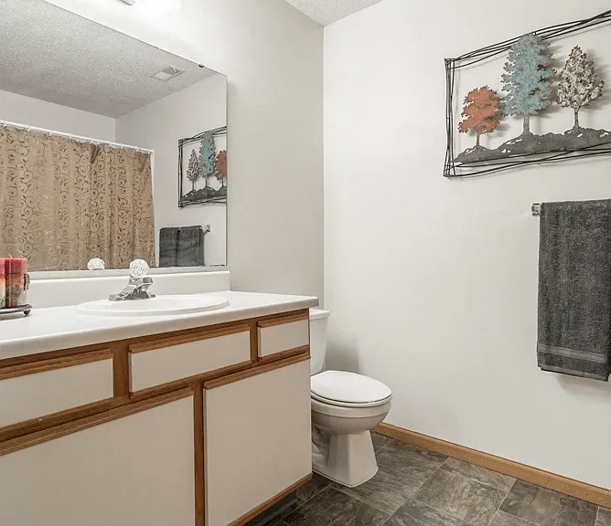 Our Maple floor plan bathroom.