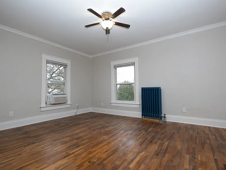 Bedroom - Blue radiator