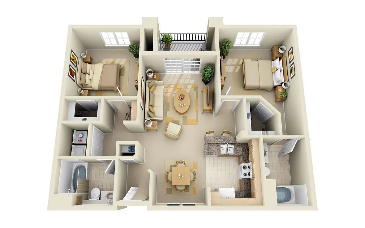Floor plan 2x2A
