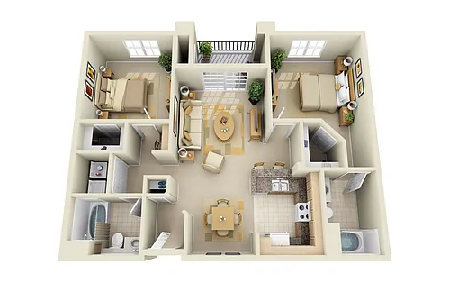 Floor plan 2x2A