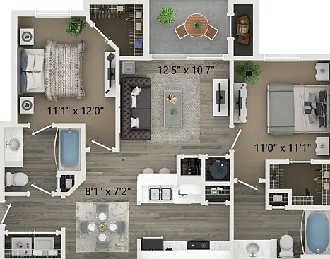 B1 2 Bedroom 2 Bath B1 2 Bedroom 2 Bath