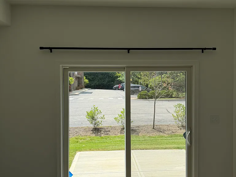 Curtain rod installed for your convenience