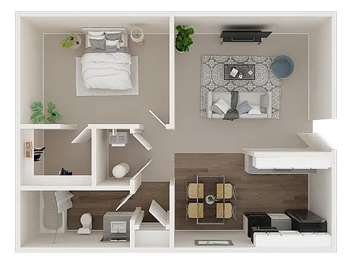 Floor plan 1X1 590
