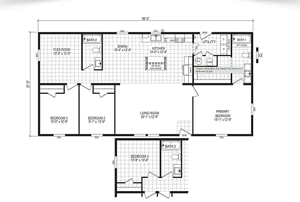 Floor plan Adrenaline - Has a Flex Room