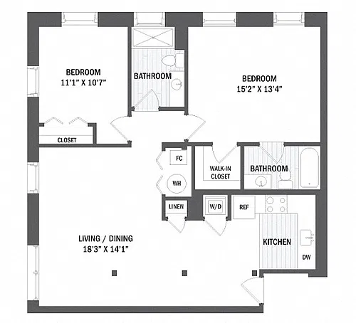 Floor plan B3 - Mill