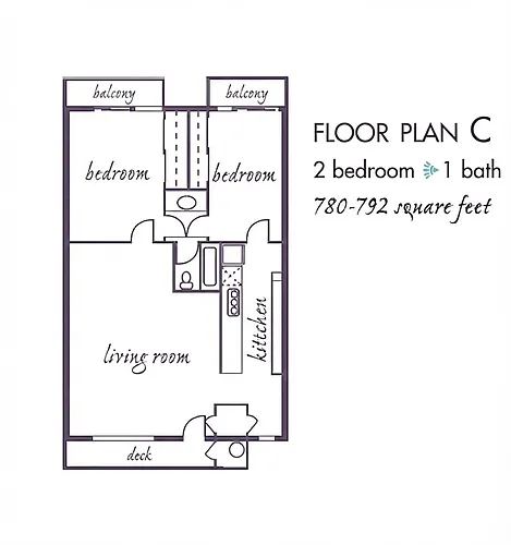 Floor plan 2 Bedroom