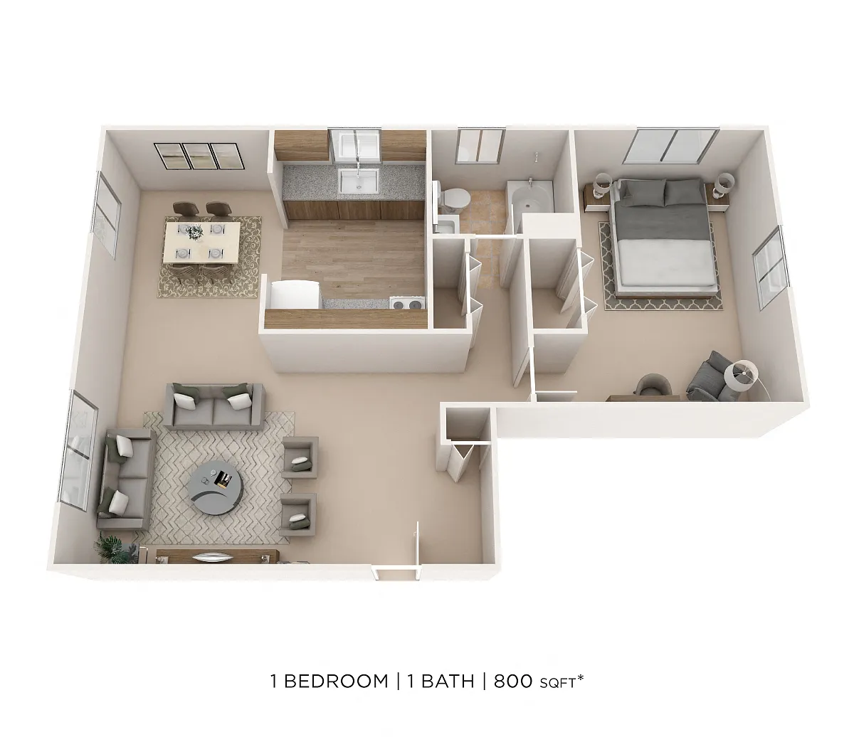 Floor plan One Bedroom