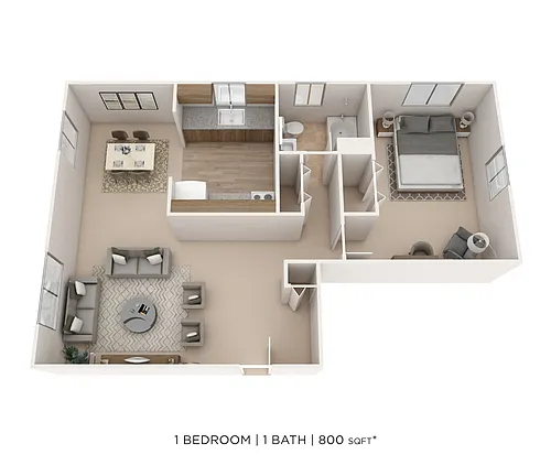 Floor plan One Bedroom