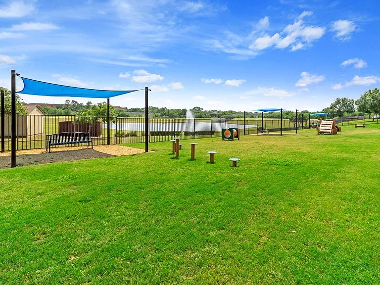 Abundant bark park for playtime.