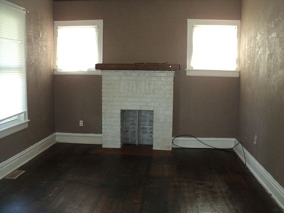 Living room with wood floors