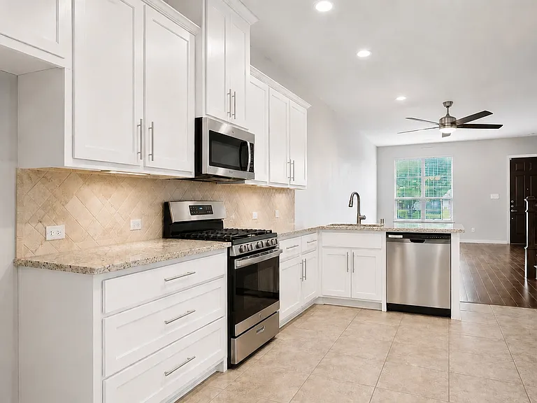 Newly updated white cabinets