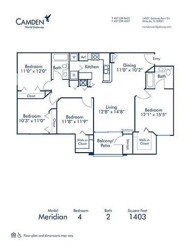Floor plan Meridian